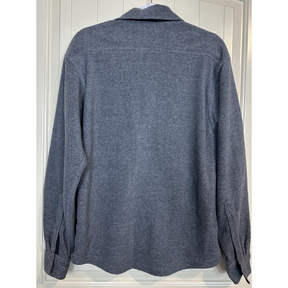 Solaris Mens Fleece Shirt Gray Button Up Casual Outdoor Gorpcore Hiking Sz M - Picture 5 of 5